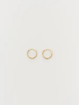 14K Small Huggie Hoops