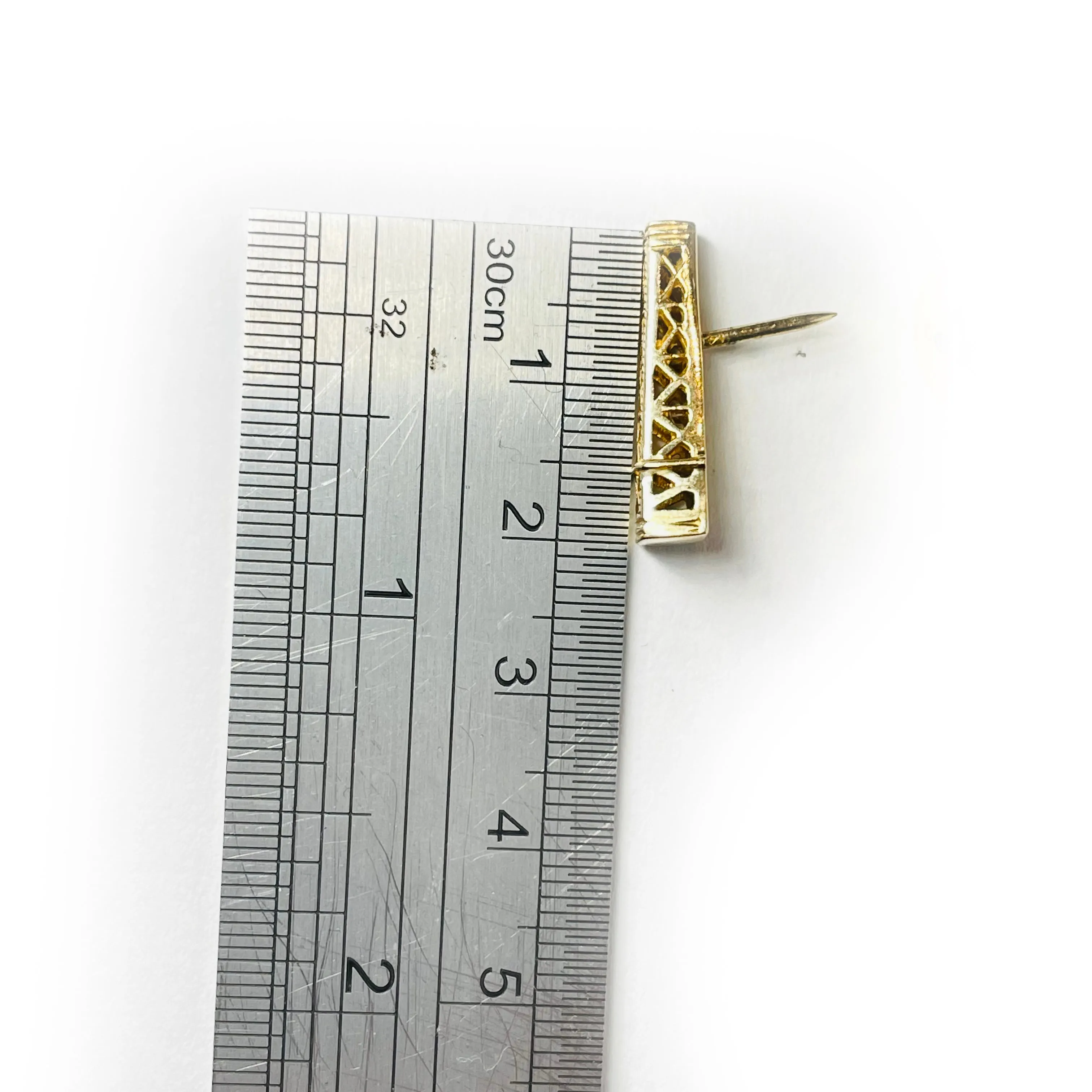 14k Yellow Gold Tower Tie Pin