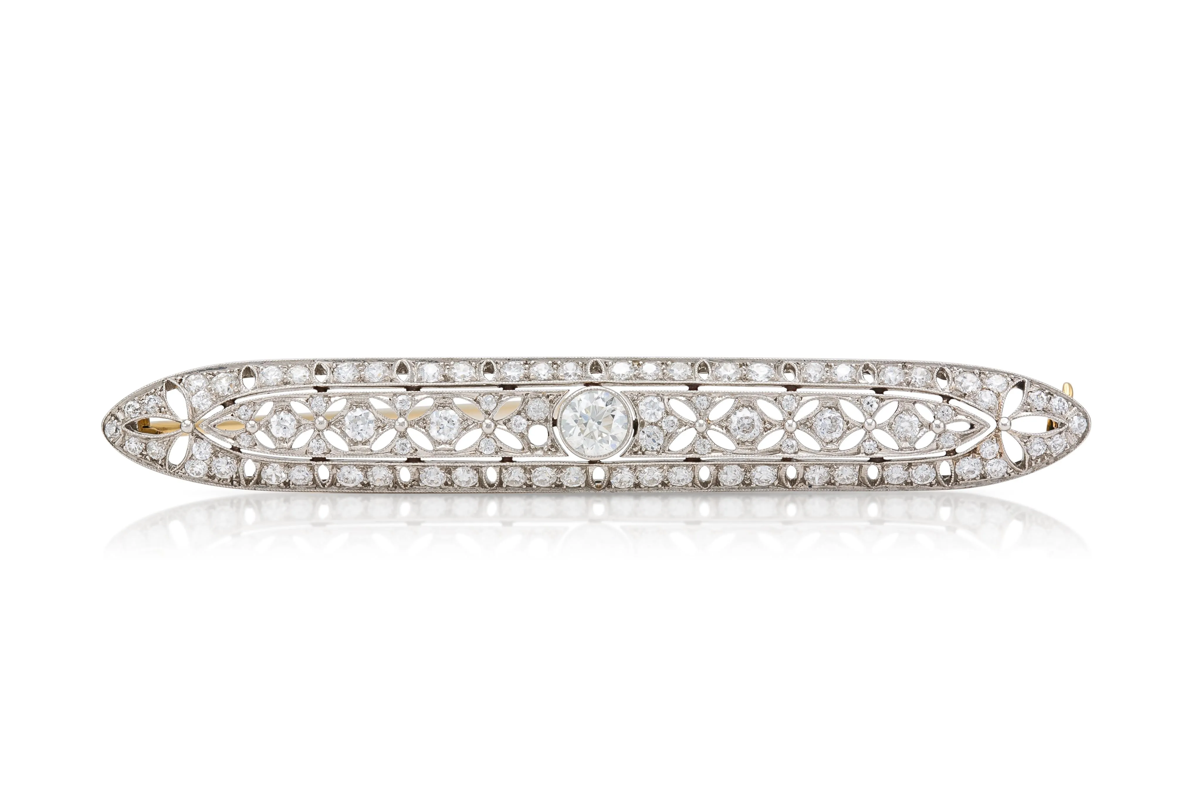 Antique Art Deco 1930s Tiffany & Co. 5.00 Carat Diamond Bar Pin