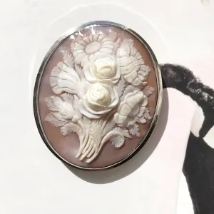 Antique Flower Cameo