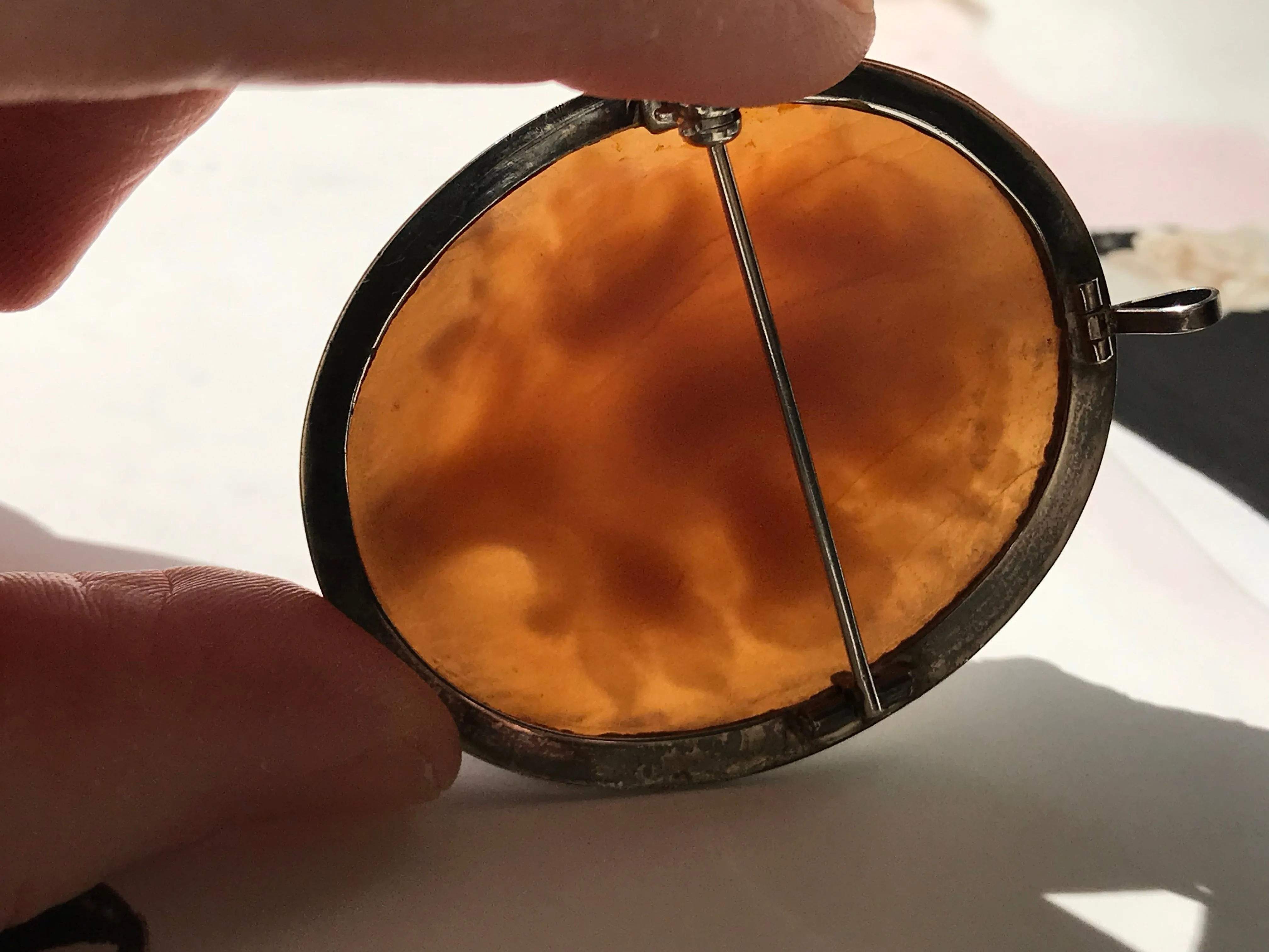 Antique Flower Cameo
