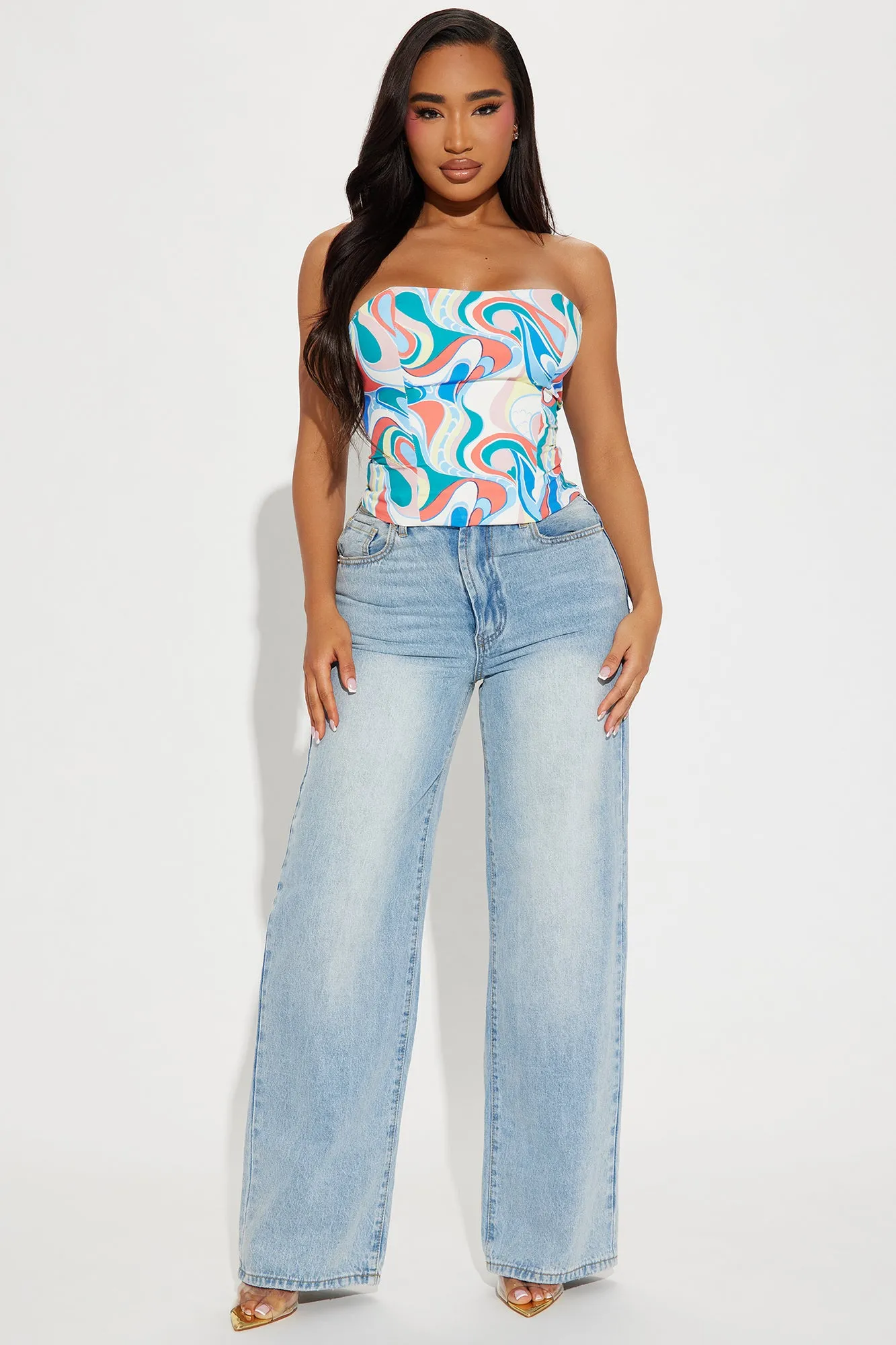 Art Deco Corset Top - Multi Color