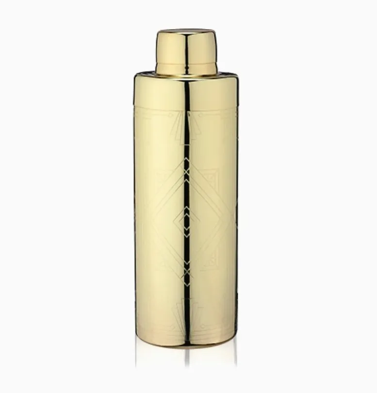Art Deco Gold-Plated Cocktail Shaker