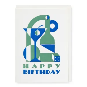 Art Deco Still Life Birthday Card