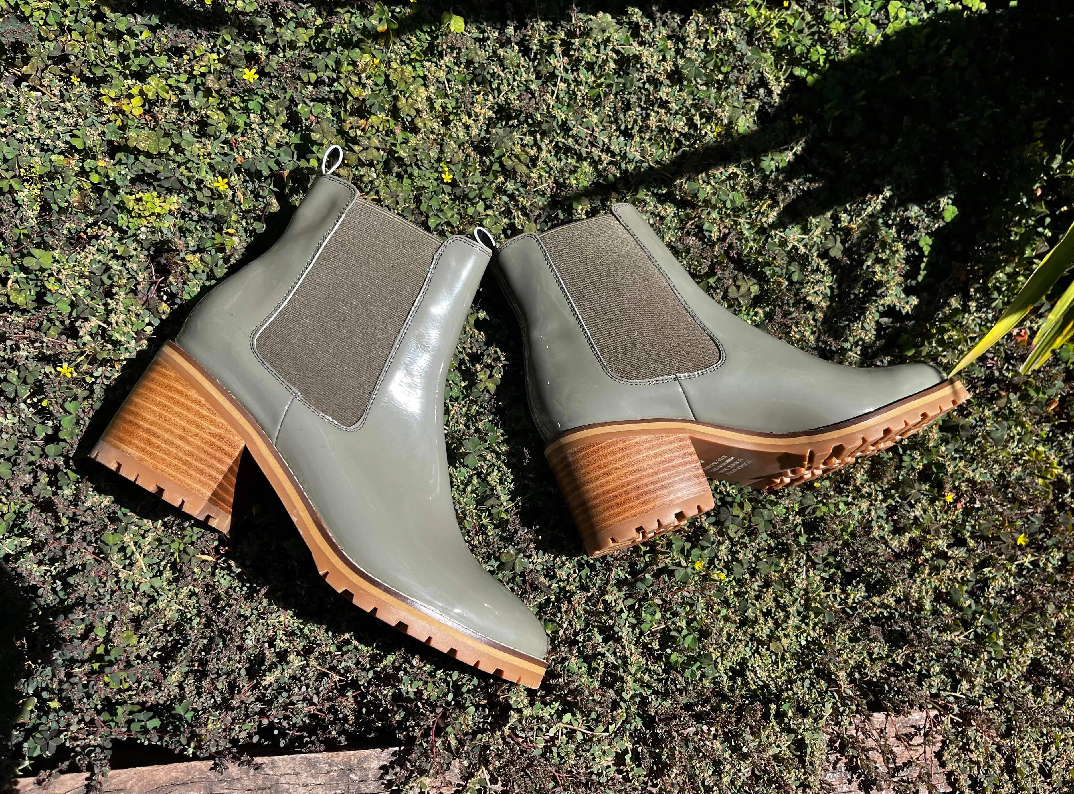 Biscoti Patent Leather Boots - Olive