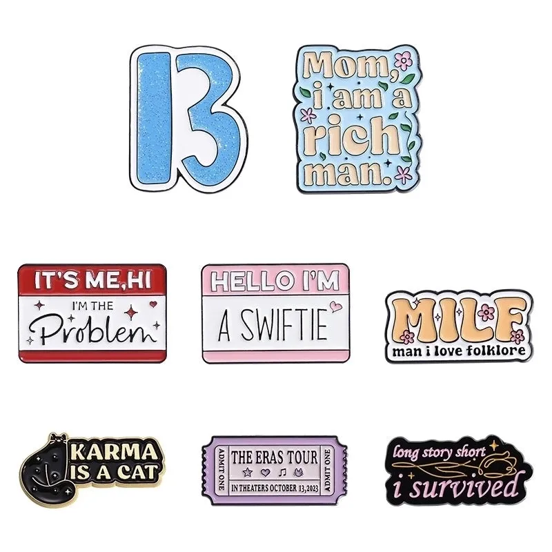 Cartoon Style Cute Modern Style Pin Geometric Letter Cat Alloy Plating Unisex Brooches