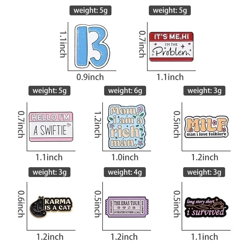 Cartoon Style Cute Modern Style Pin Geometric Letter Cat Alloy Plating Unisex Brooches