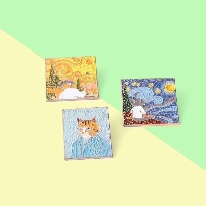Cartoon Style Pin Geometric Alloy Stoving Varnish No Inlaid Unisex Brooches