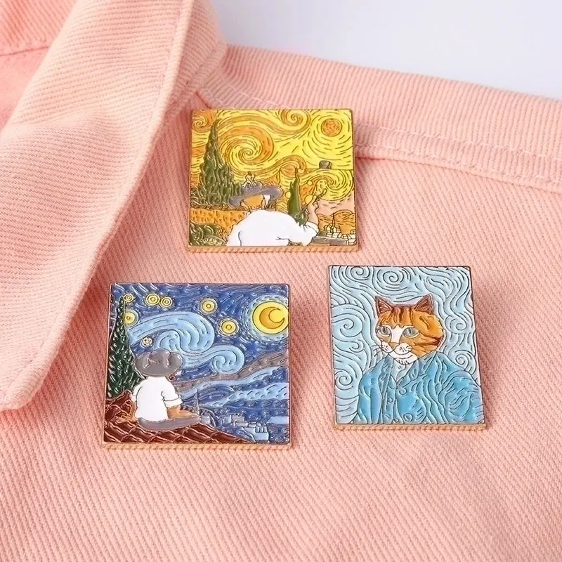 Cartoon Style Pin Geometric Alloy Stoving Varnish No Inlaid Unisex Brooches