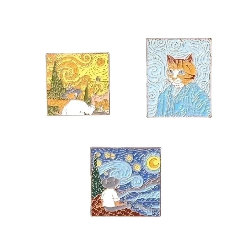 Cartoon Style Pin Geometric Alloy Stoving Varnish No Inlaid Unisex Brooches