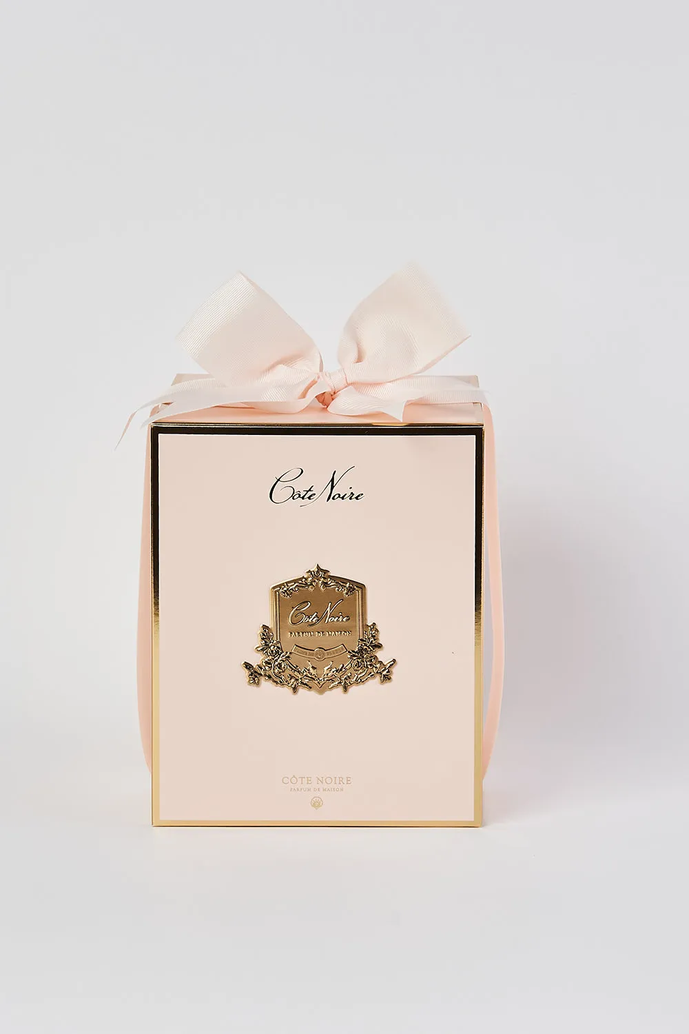 Côte Noire Round Art Deco Pink Candle