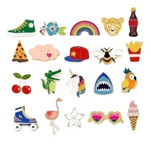 Cute Pin Geometric Rainbow Heart Shape Alloy Enamel Women'S Brooches