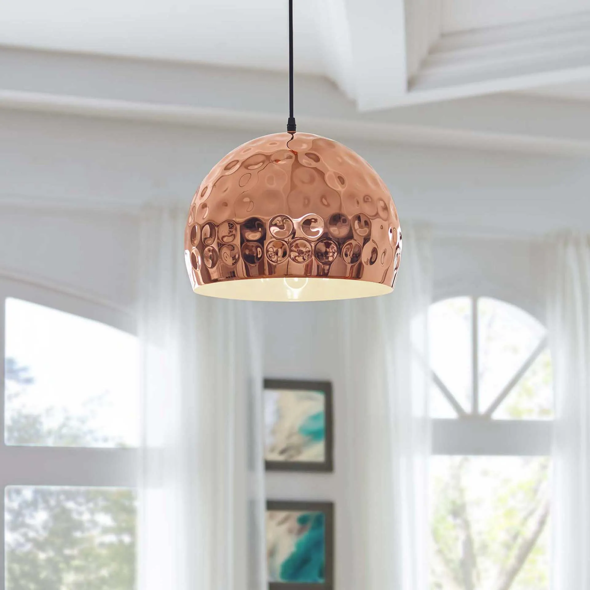 Darwin Half-Sphere Pendant Light Rose Gold