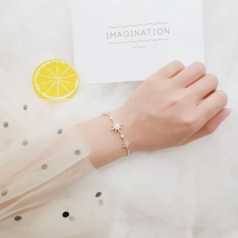 Eight-pointed star bracelet
