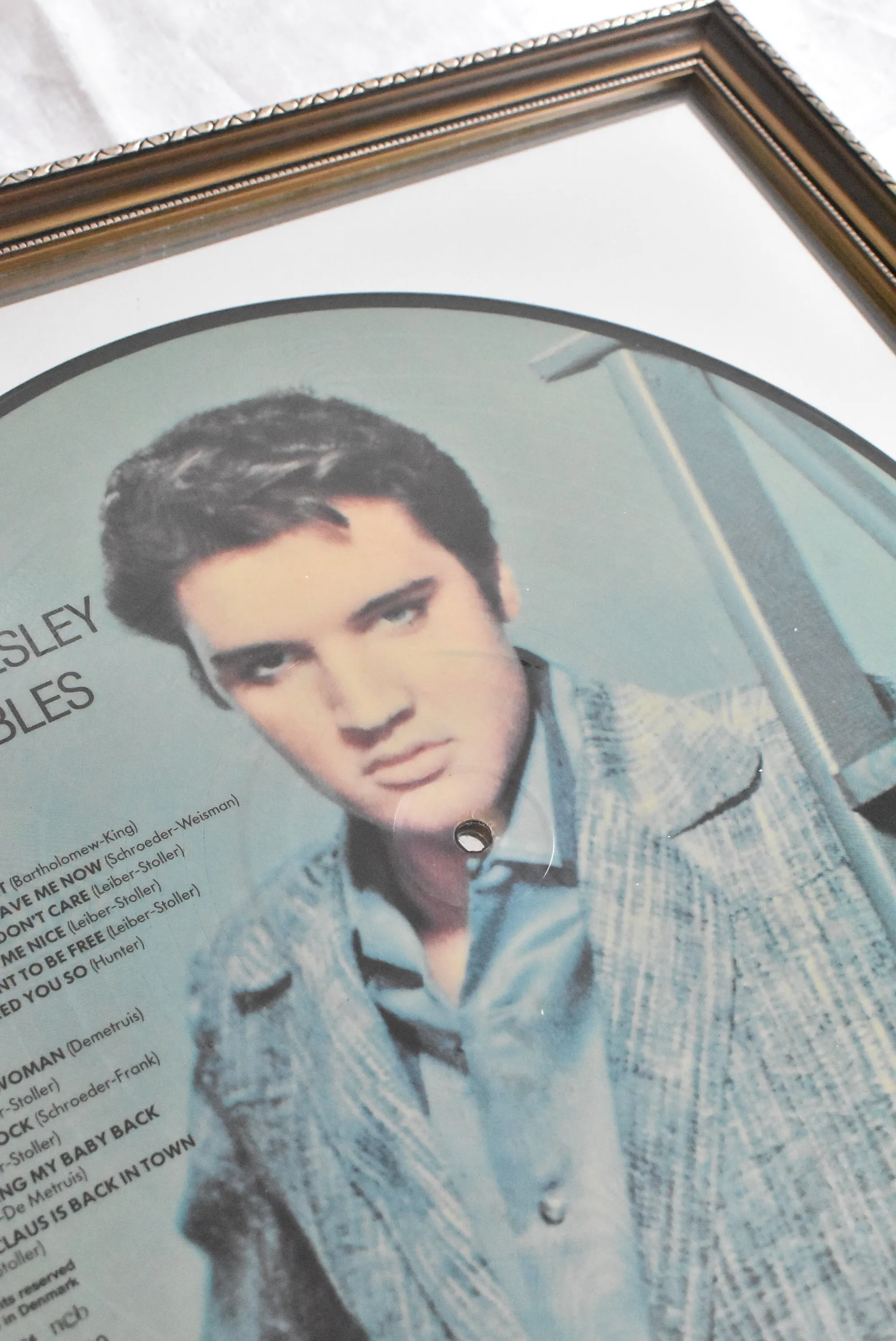 Elvis Presley framed Troubles record