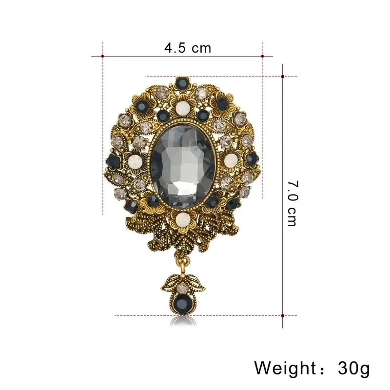 Fashion Pin Geometric Alloy Inlay Rhinestones Unisex Brooches