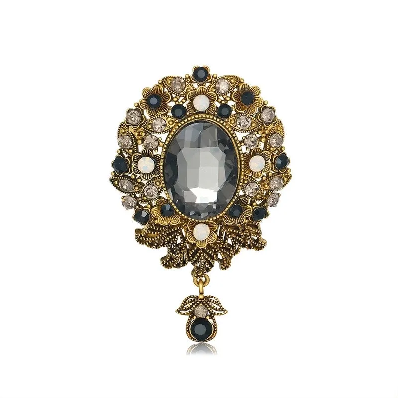 Fashion Pin Geometric Alloy Inlay Rhinestones Unisex Brooches