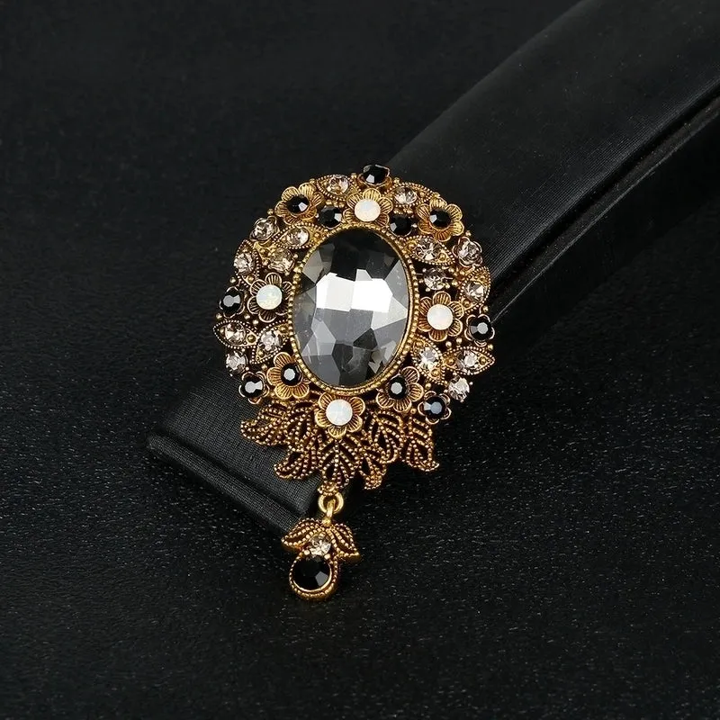 Fashion Pin Geometric Alloy Inlay Rhinestones Unisex Brooches