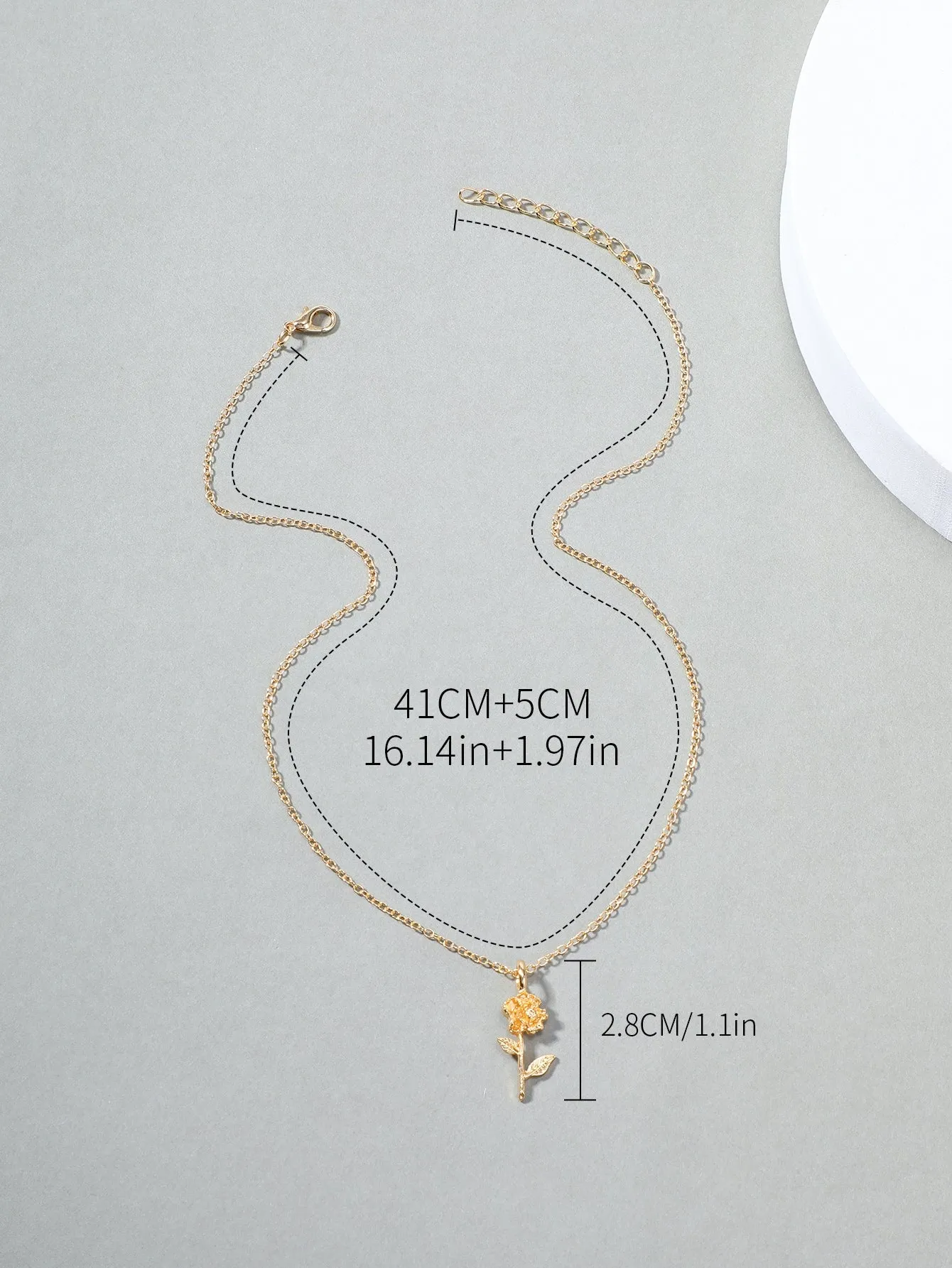 Flower Charm Necklace for Women Girls Accessories Jewelry Gifts Gift for Her