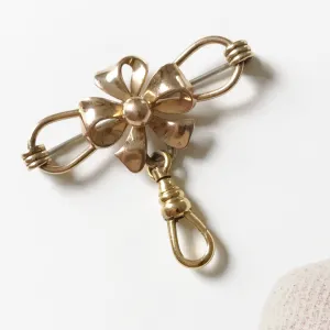 Gold Filled Flower Charm Holder and Pin