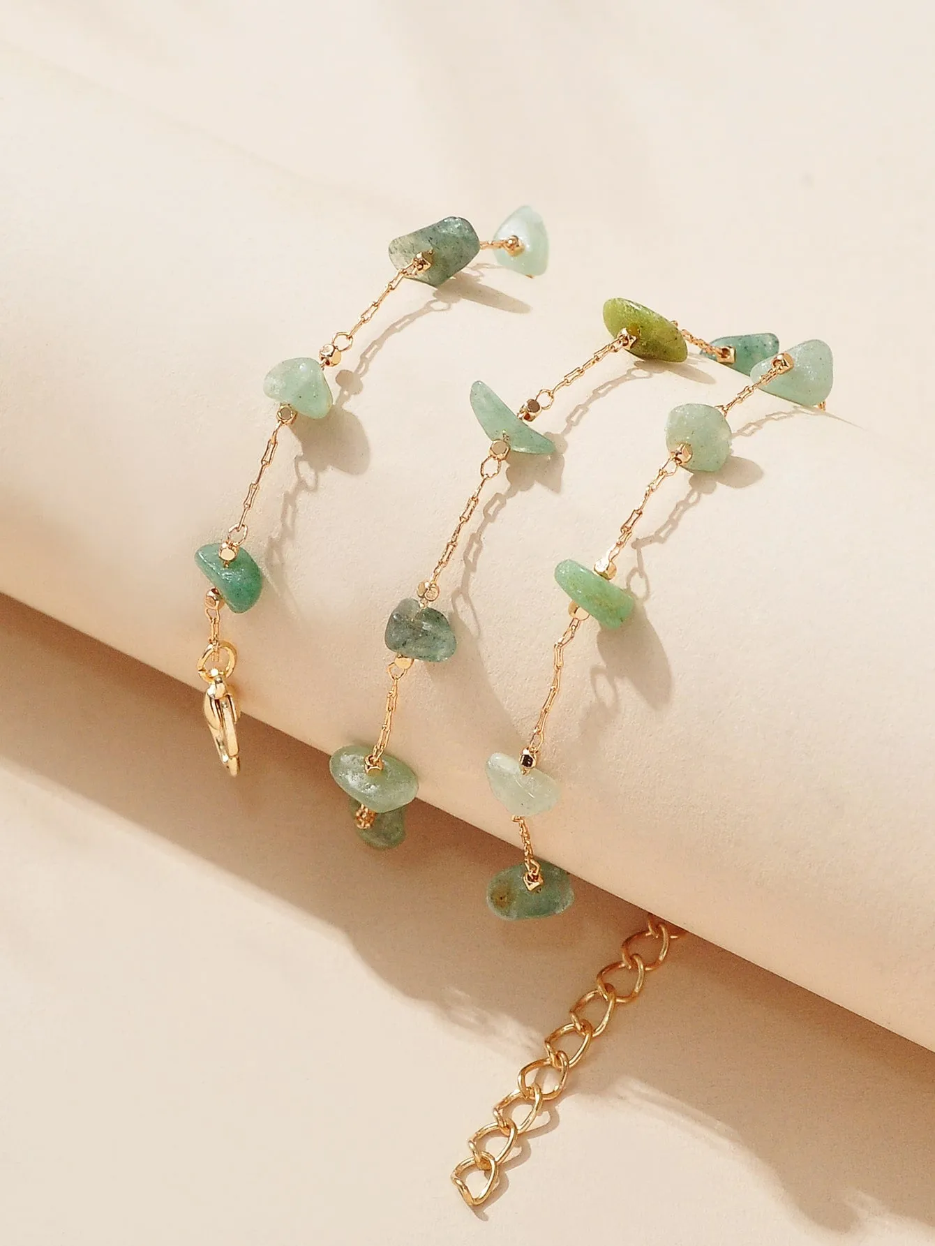 Green Stone Decor Necklace for Women Girls Accessories Jewelry Gifts Gift for