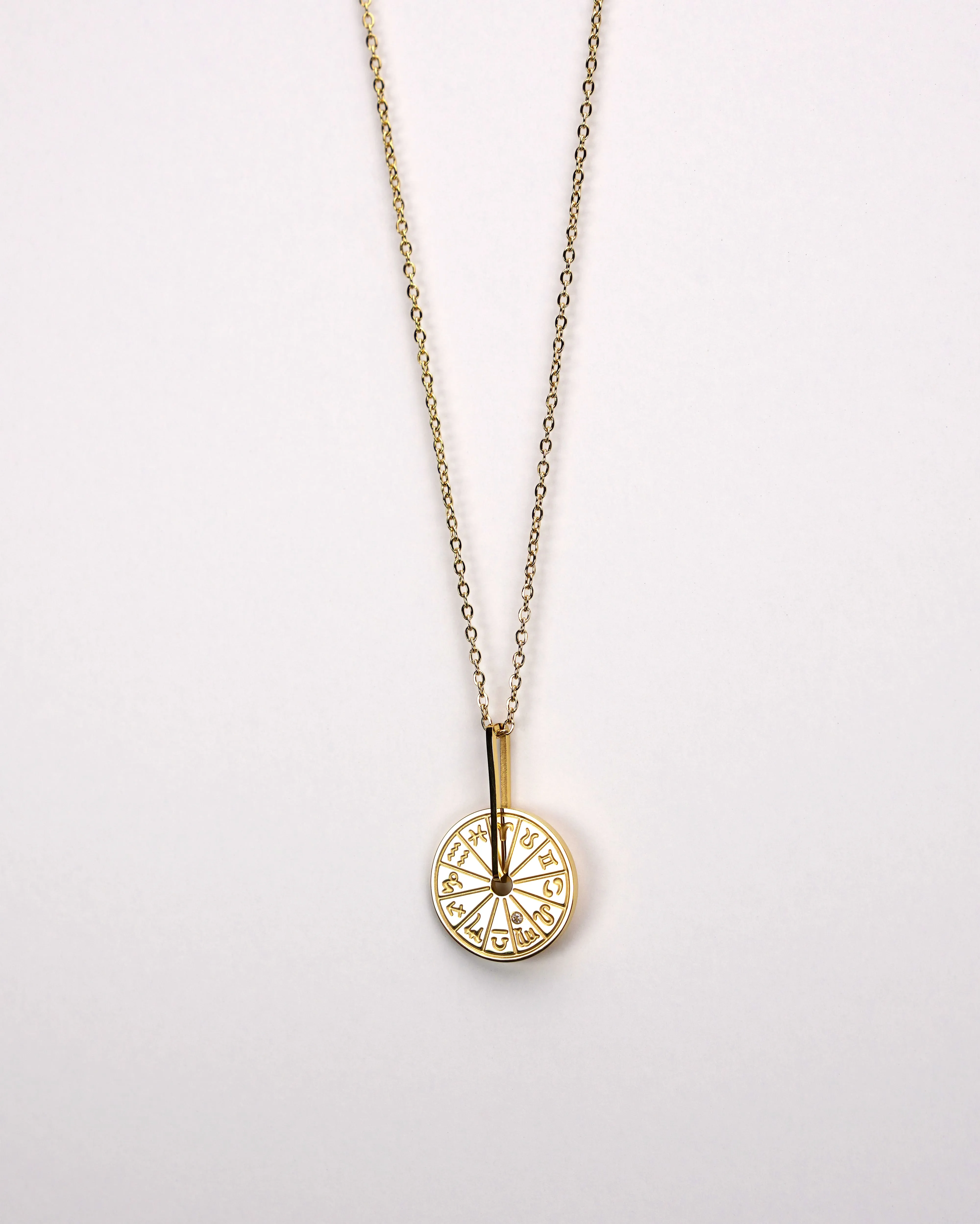 Horoscopes Crystal Inlaid Pendant Necklace