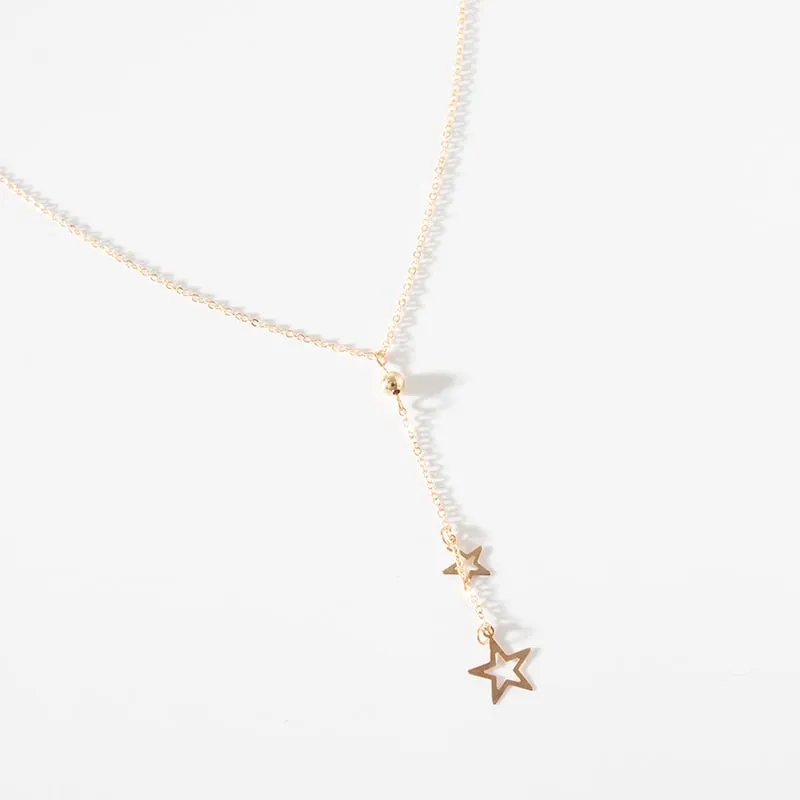 Hot Fashion Pentagram Necklaces & Pendants Heart Charms Statement Short Necklaces Women Jewelry Chokers Necklace Collier Fleurs