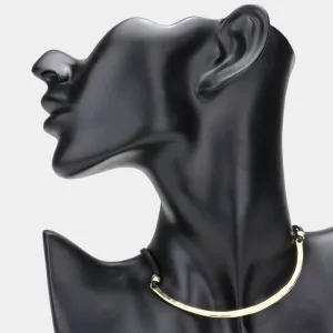 iLLASPARKZ Curved Metal Choker Necklace