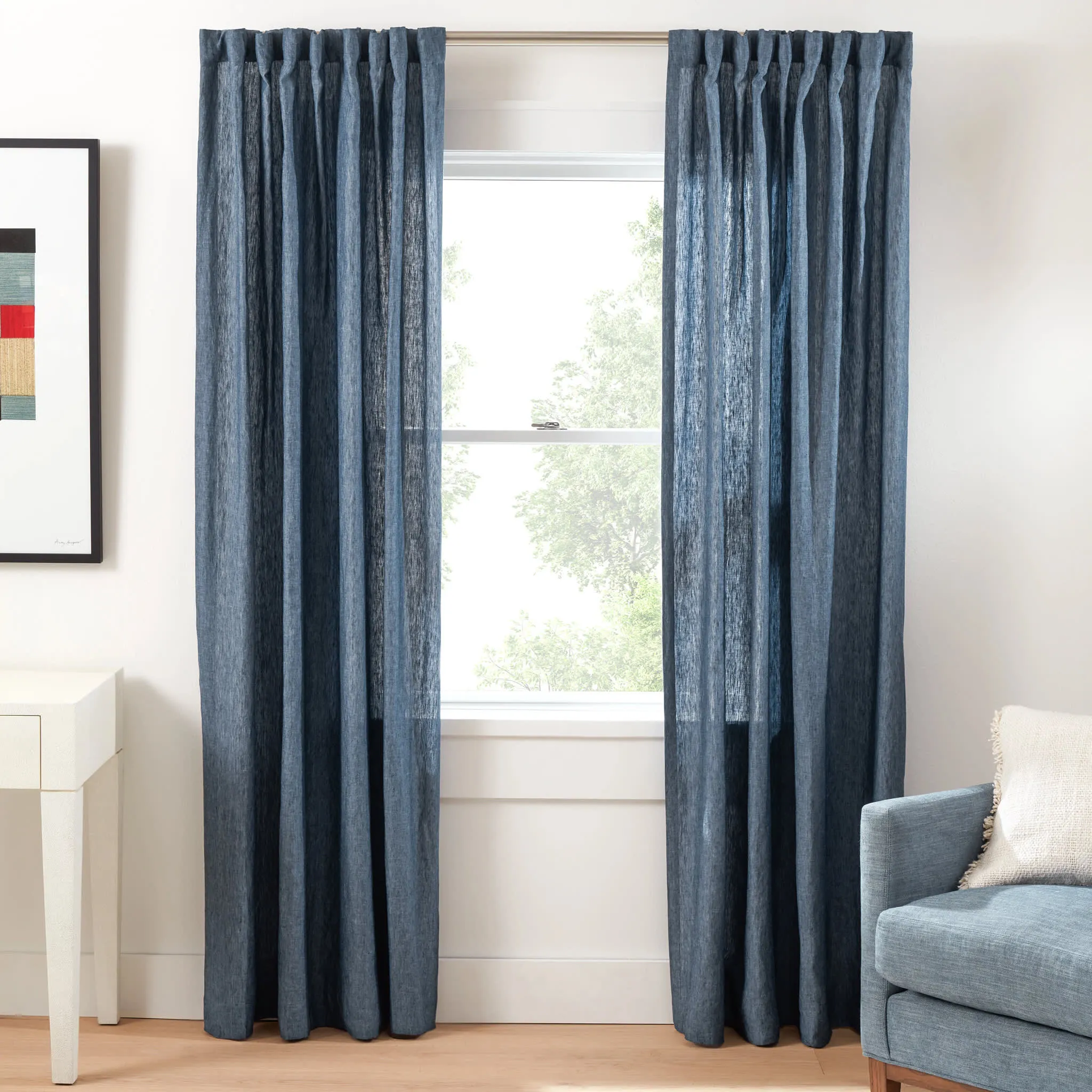 Jovi Linen Ink Curtain Panel
