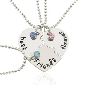 Korean Fashionable Women Necklac Chain 3 Piece Set Best Friend