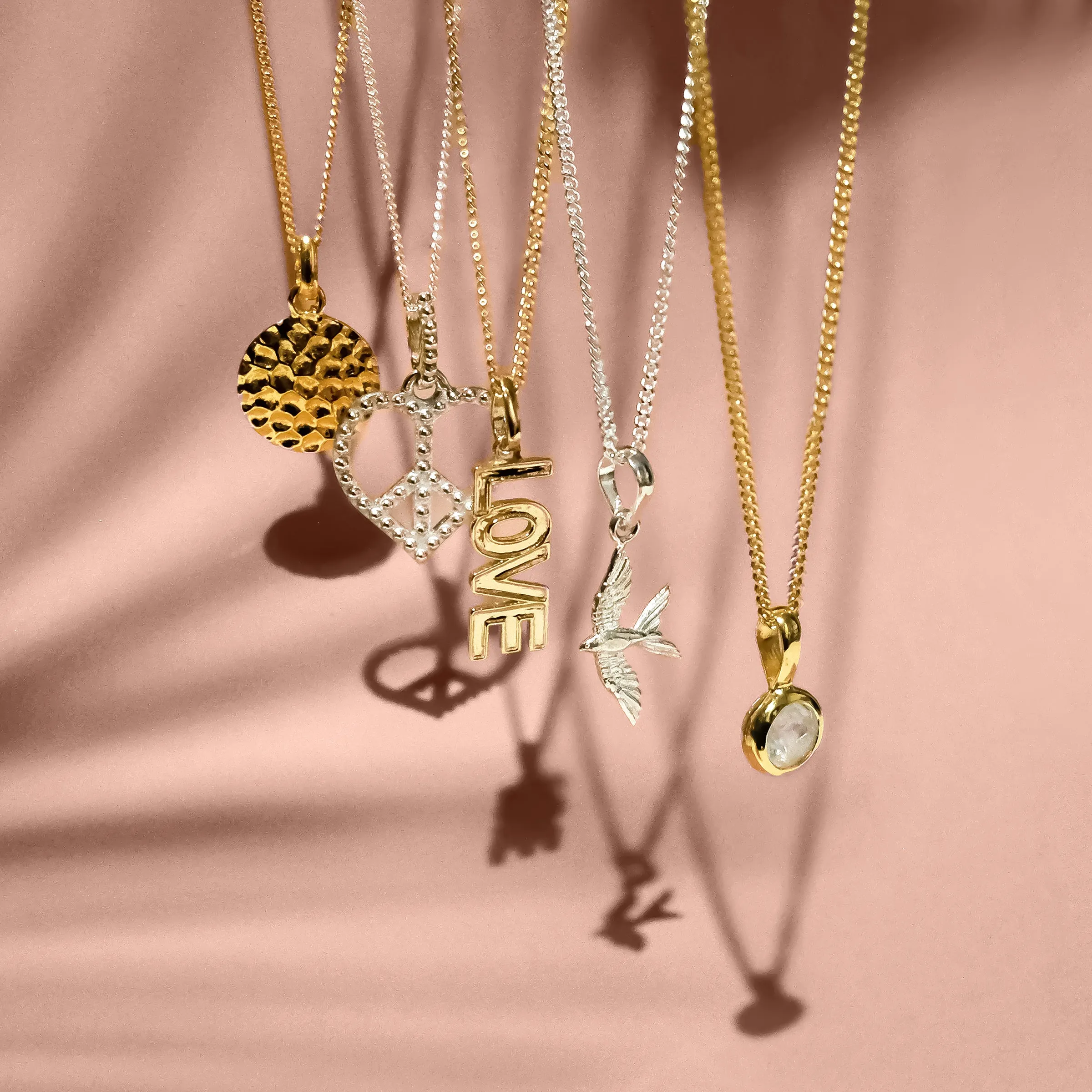 Love Rocks Pendant - Gold