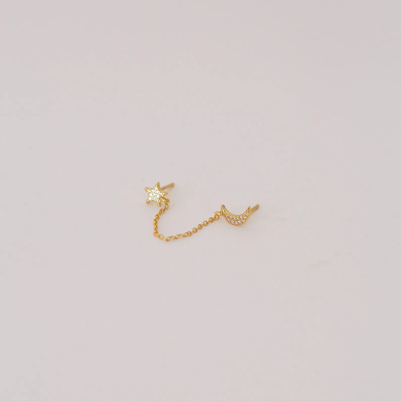 Luna Moon & Star Chain Earrings