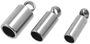 Mandala Crafts Stainless Steel Kumihimo Cord End Cap, Clasp, Ribbon Clamp, Bail Jewelry Finding Supplies Starter Kit (Endcaps, Bail Pegs, Earring Posts, Charms, Bead Caps)