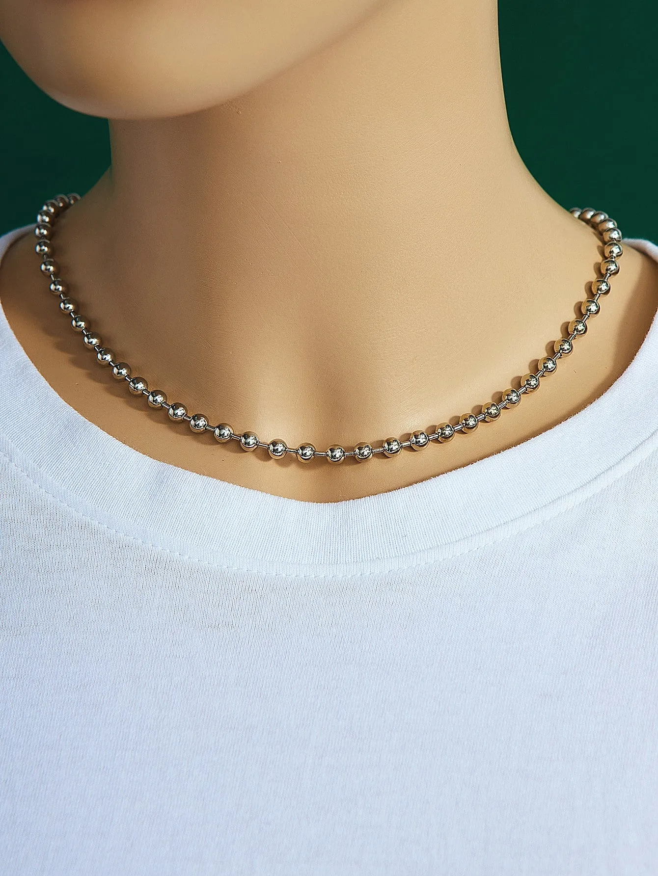 Metal Bead Decor Necklace for Women Girls Accessories Jewelry Gifts Gift for Her