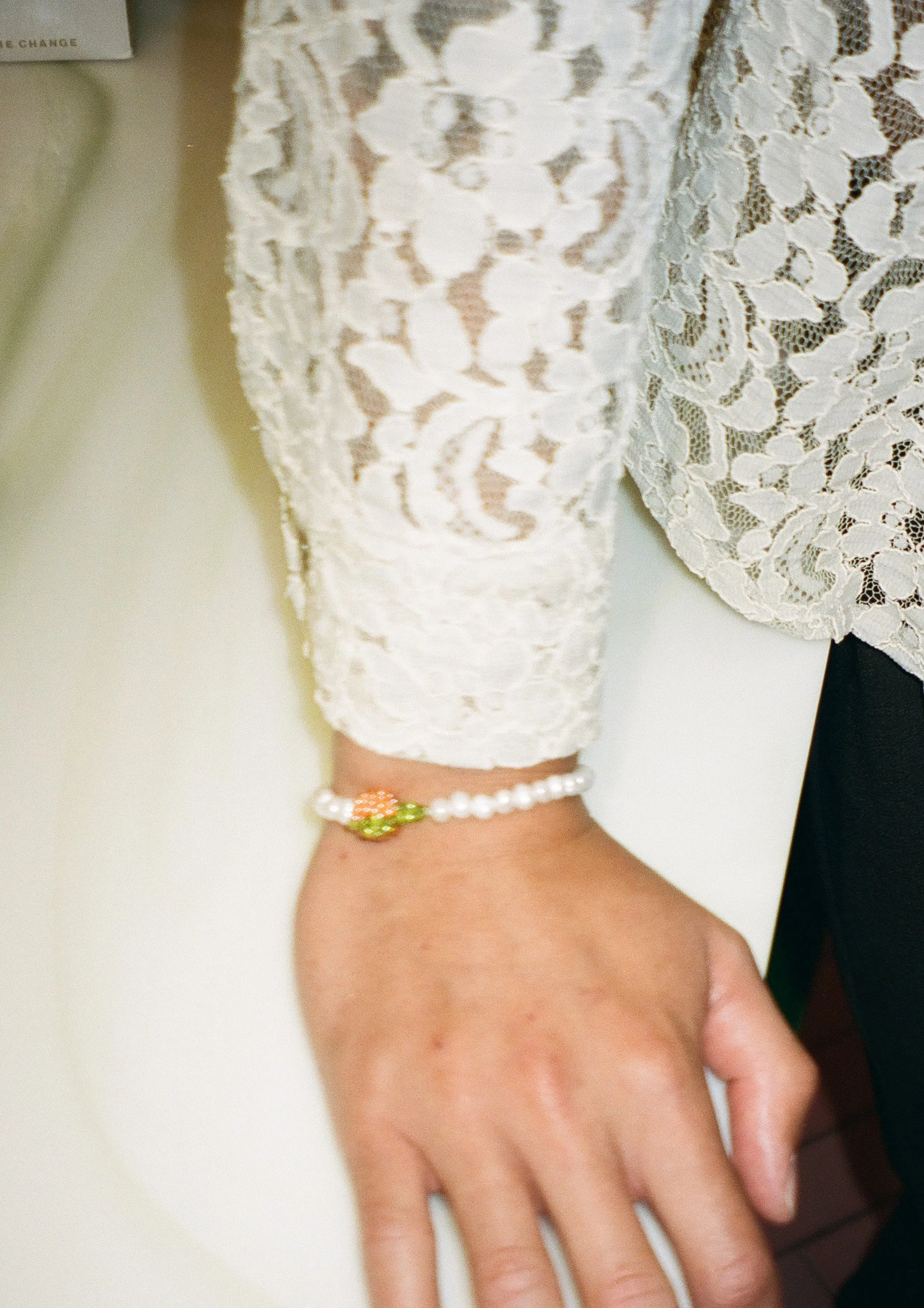 Pearl Shiny Orange Bracelet