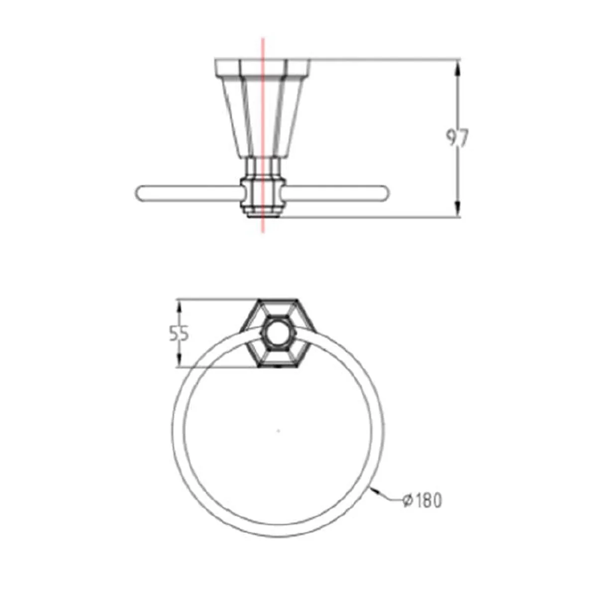 RAK Washington Towel Ring Chrome