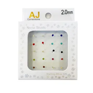 Rhinestone Studs Nose Rings  202-STMX (1 unit)