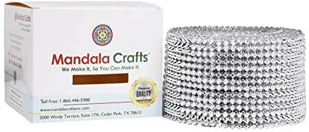 Spikes for Clothing, Crafting, and Punk Rock Jewelry Designs; 5 Yards Flatback Cone Stud Wrap; by Mandala Crafts