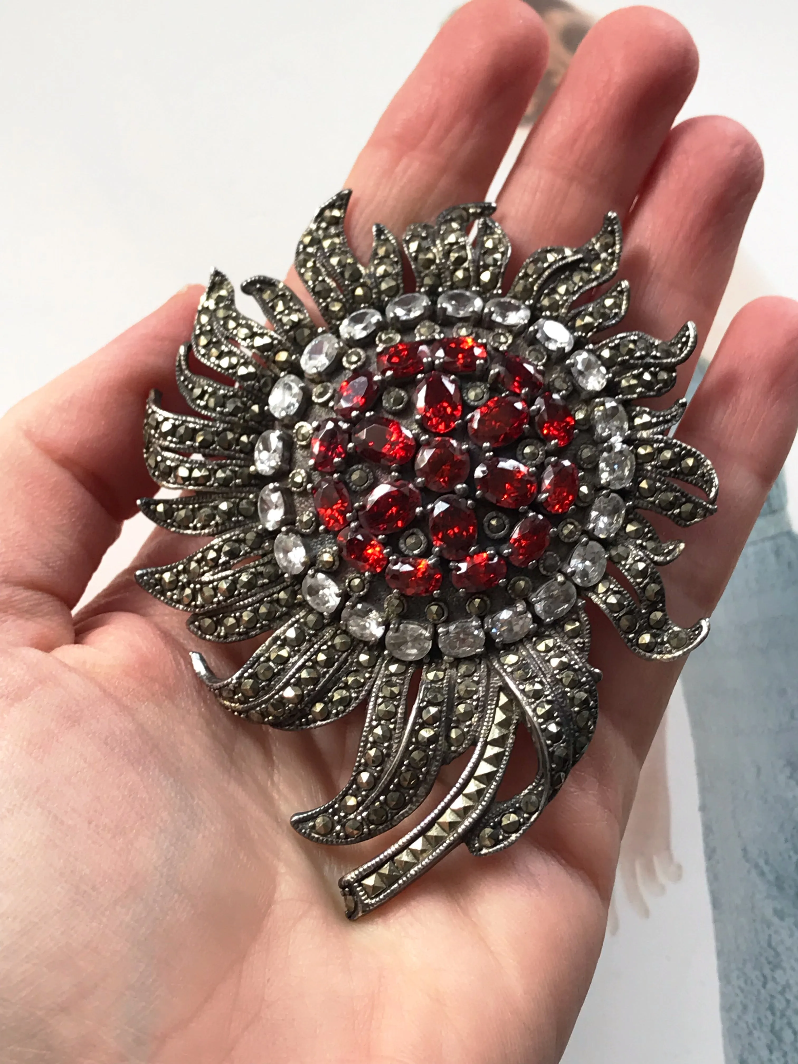 Statement Rhinestone Brooch