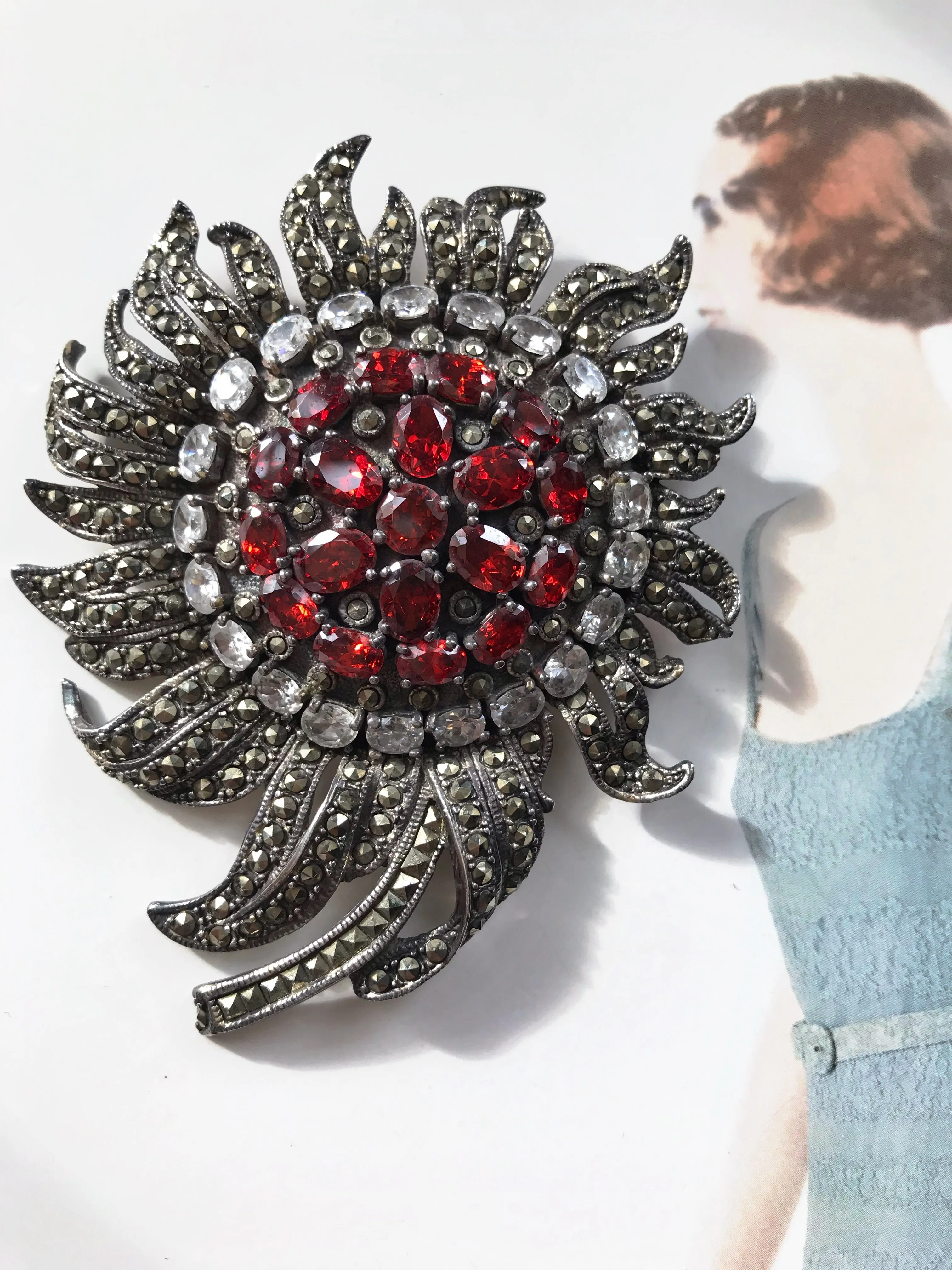Statement Rhinestone Brooch