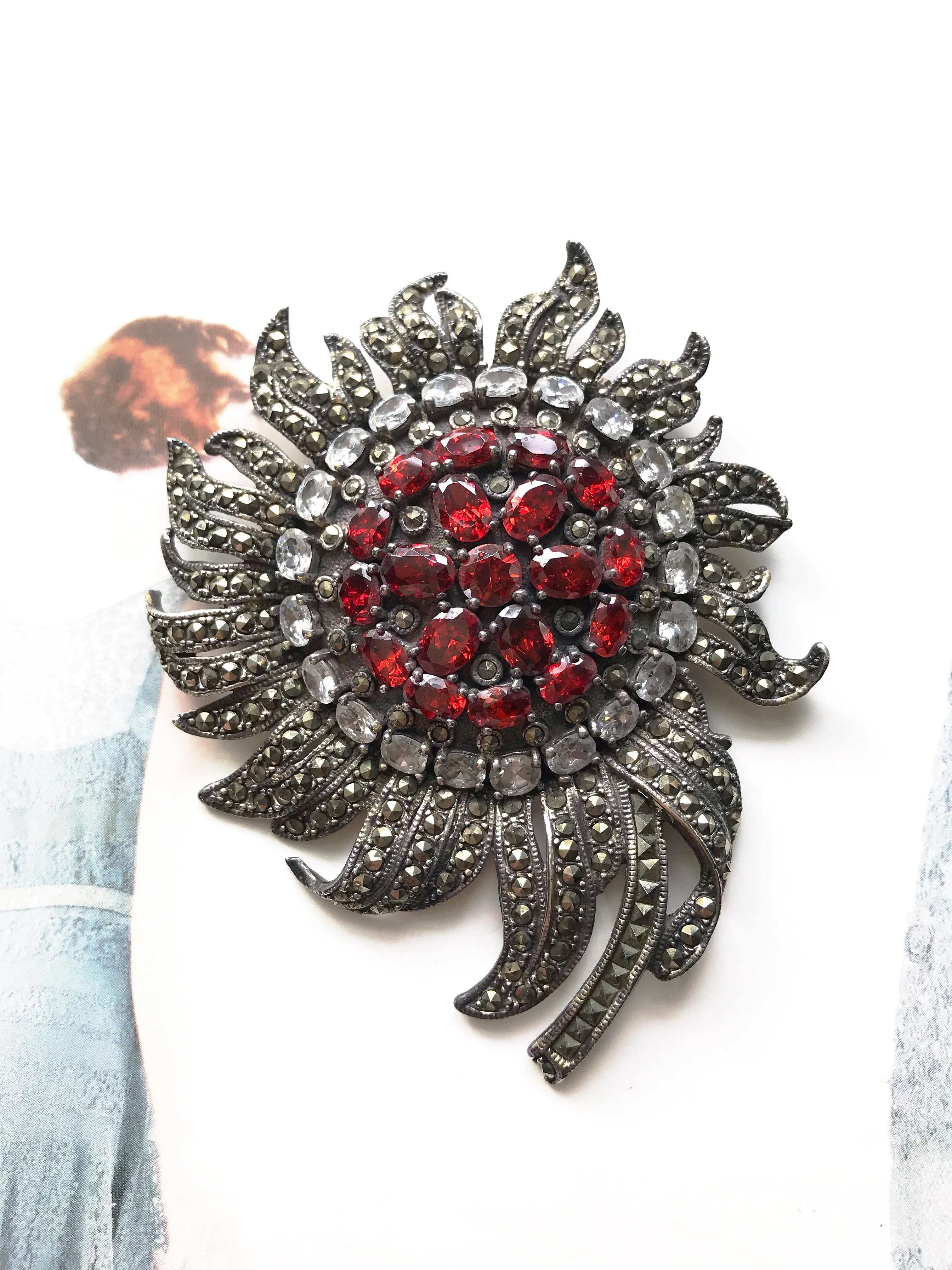 Statement Rhinestone Brooch