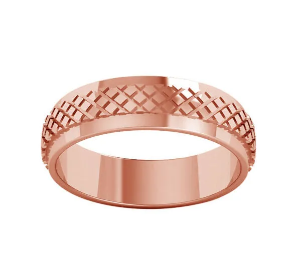 STYLISH WHITE-GOLD MEN’S WEDDING BAND