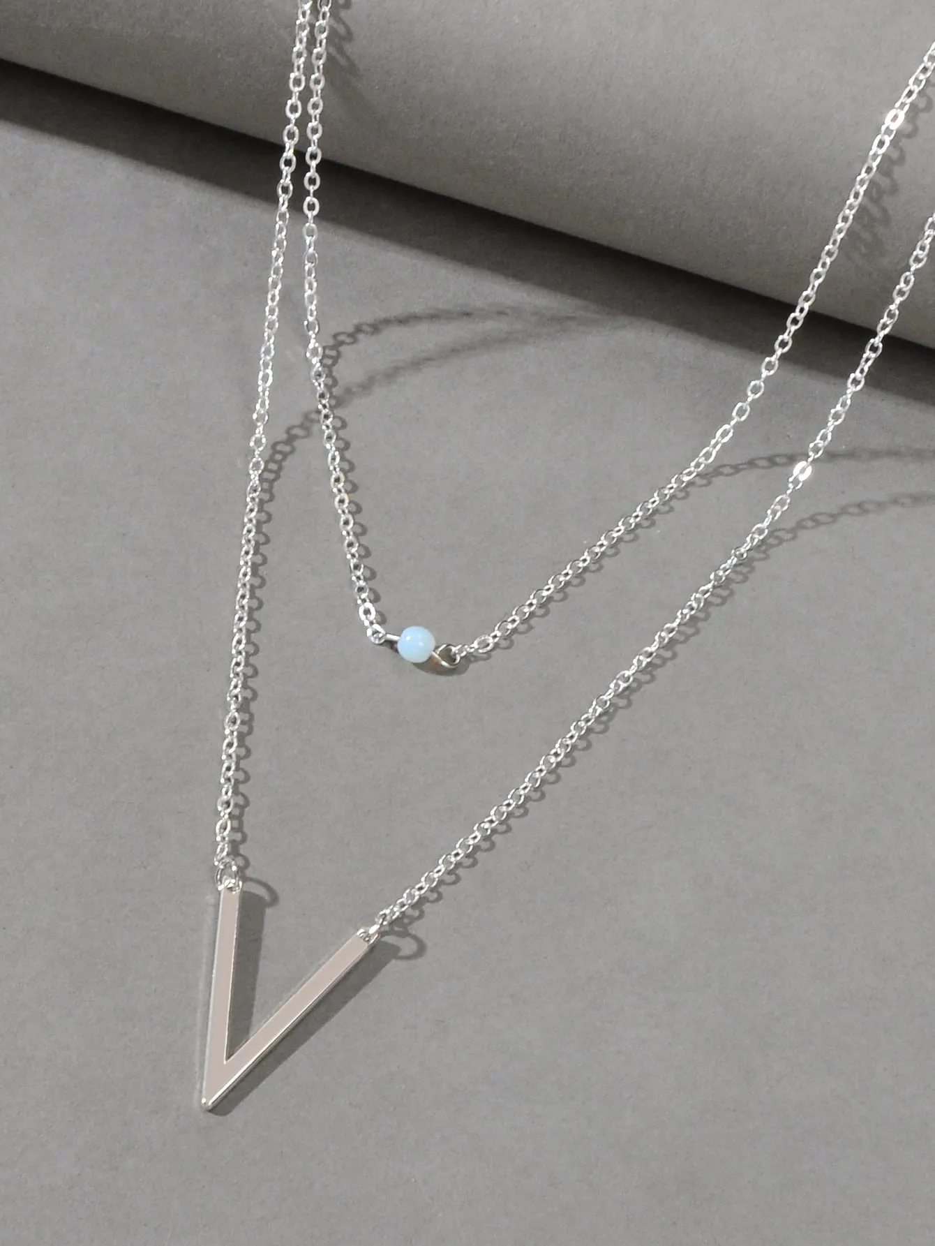 V-shaped Charm Layered Necklace for Women Novelty Necklace Creative Necklace