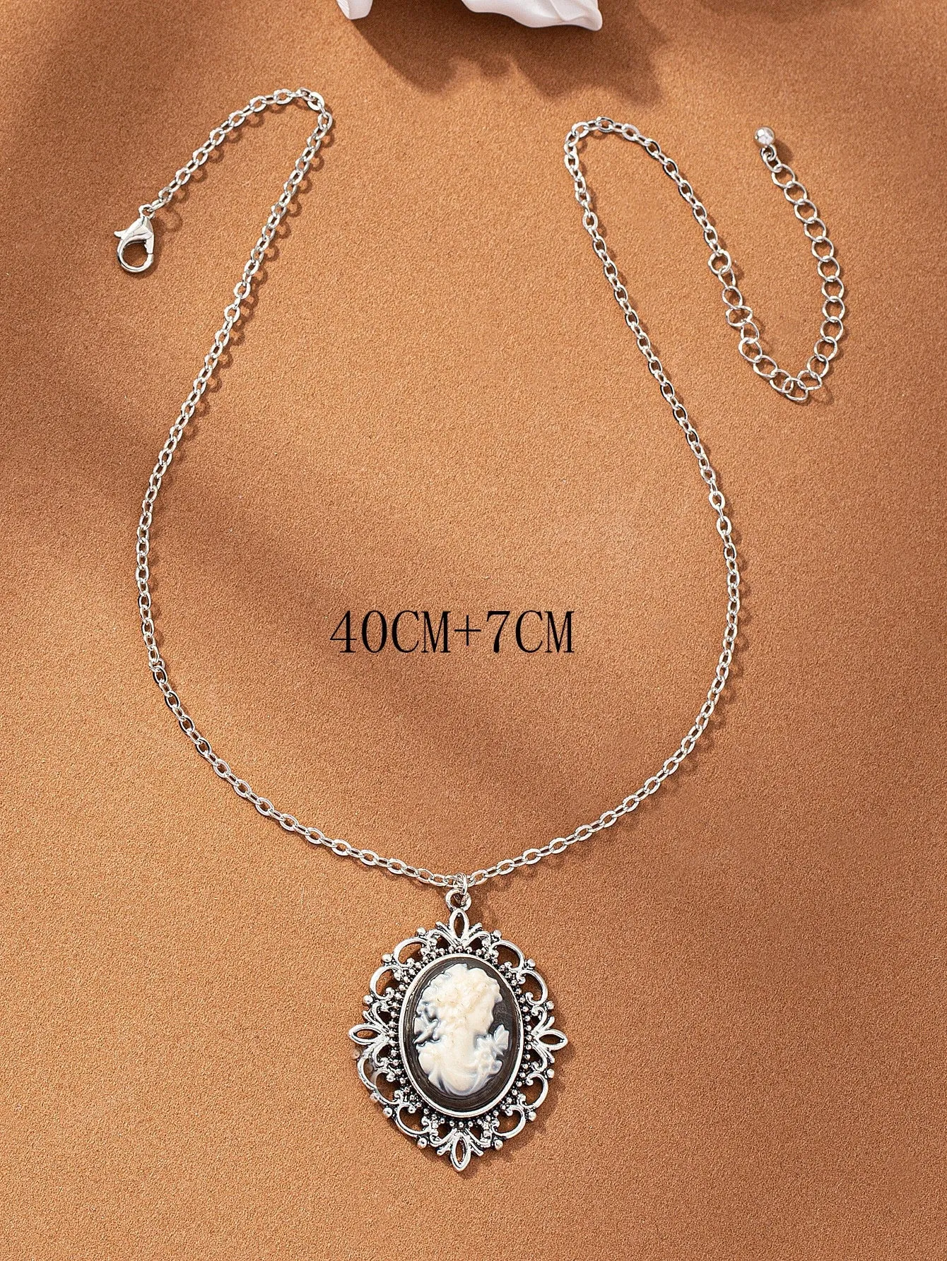 Women Figure Decor Oval Pendant Necklace for Women Jewelry for Women Jewelry